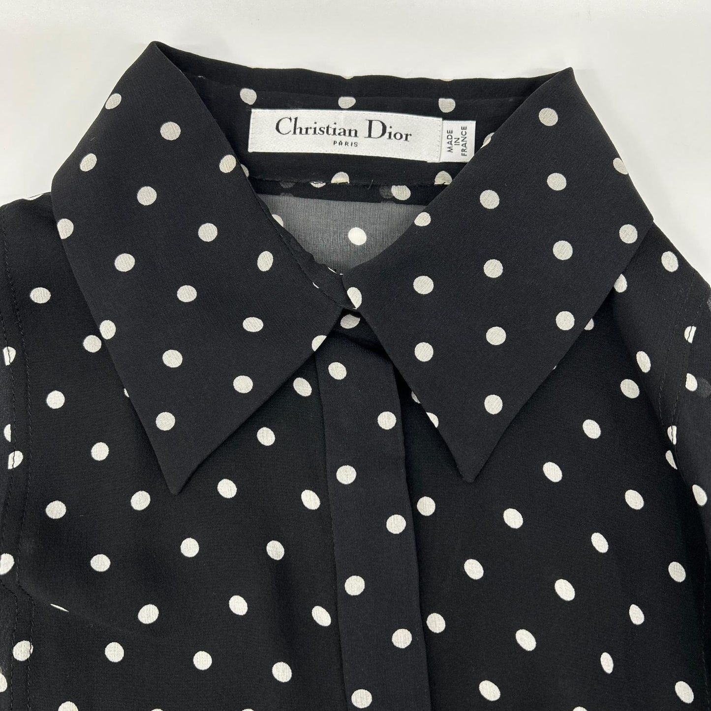Christian Dior クリスチャンディオール 8E21020A1680 Bee刺繍 シルク ドット オールインワン オーバーオール オールインワン