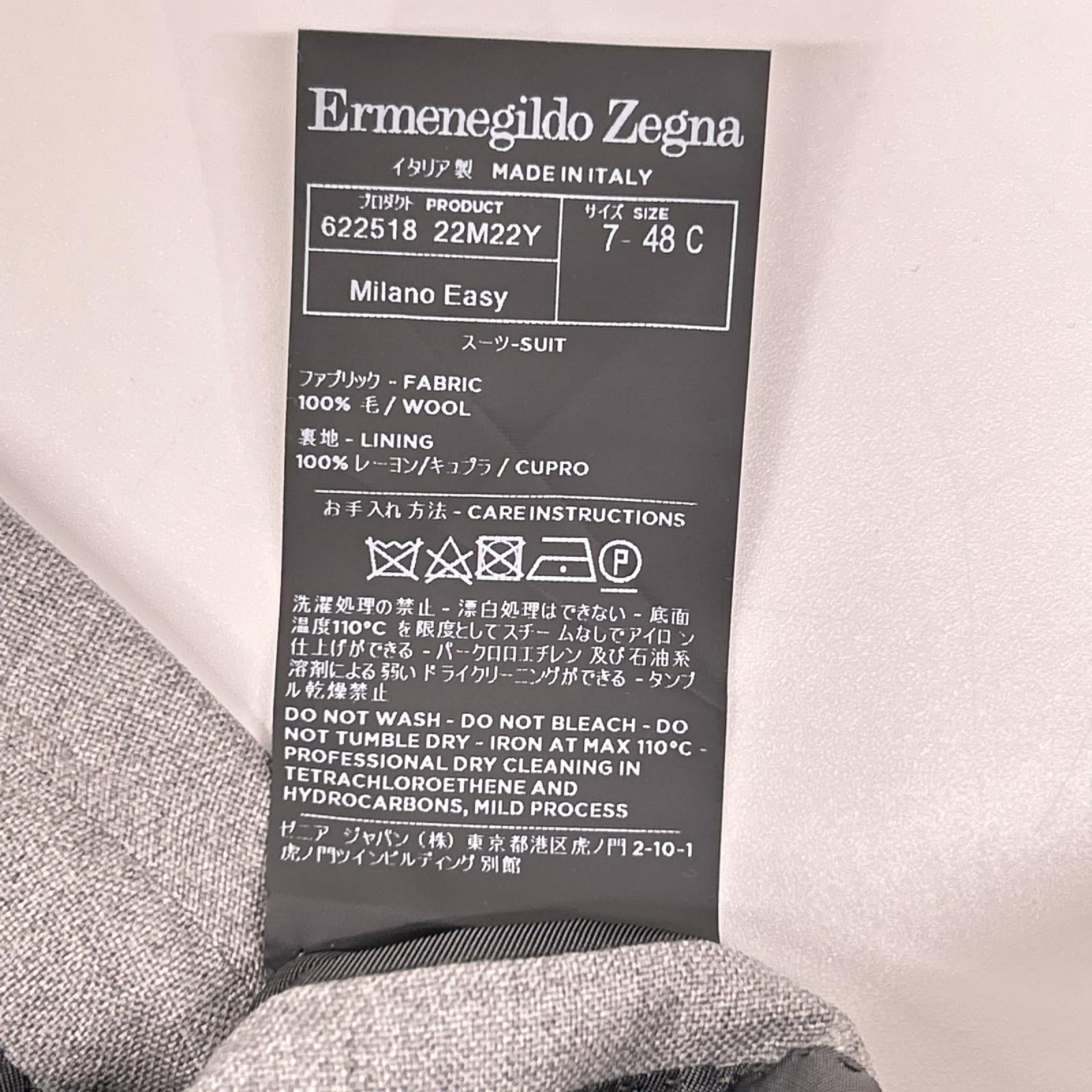 Ermenegildo Zegna エルメネジルドゼニア 622518 Milano Easy グレー セットアップスーツ スーツ セットアップ