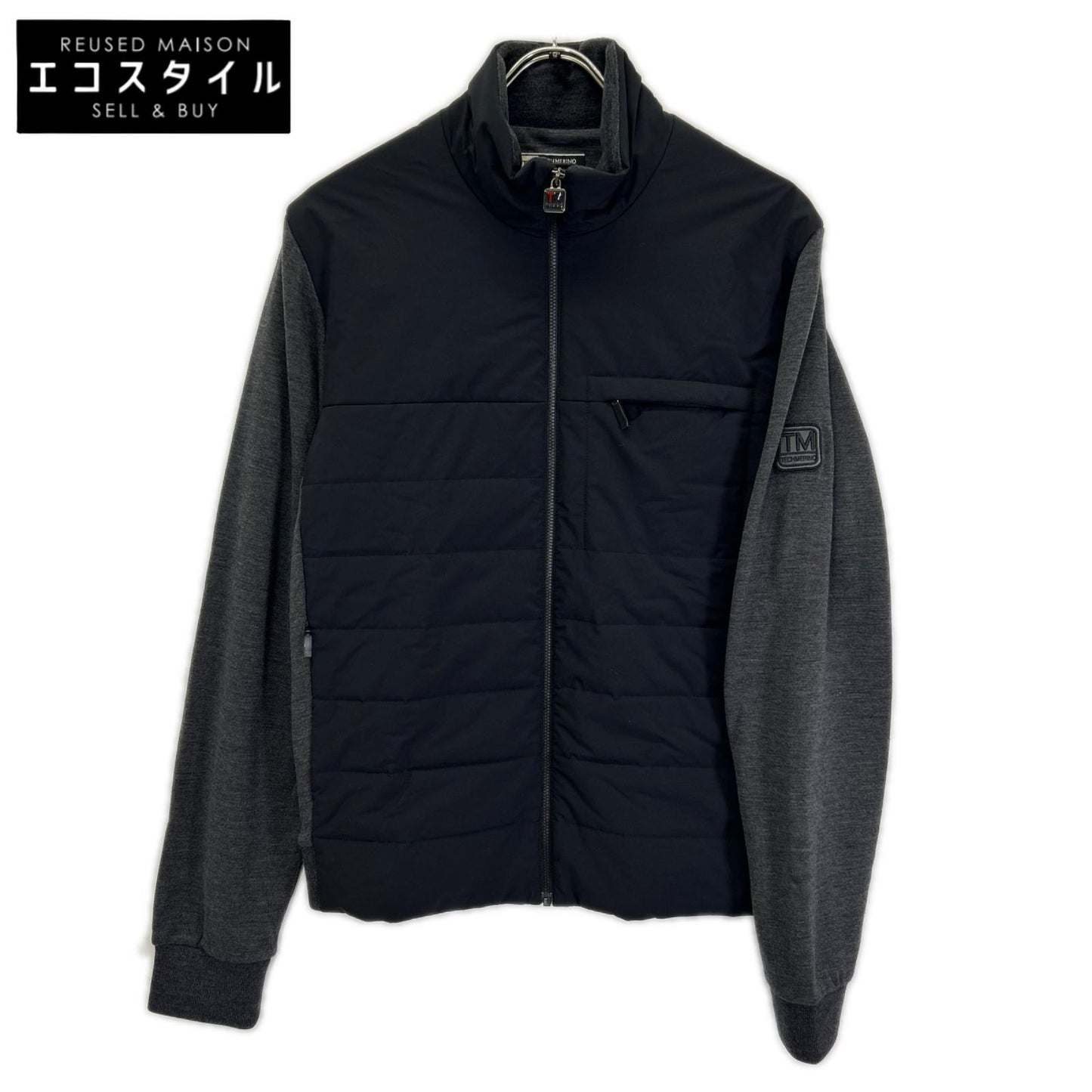 Z Zegna ジーゼニア TECHMERINO グレー 中綿 スタンドカラー ジップアップジャケット ジャケット