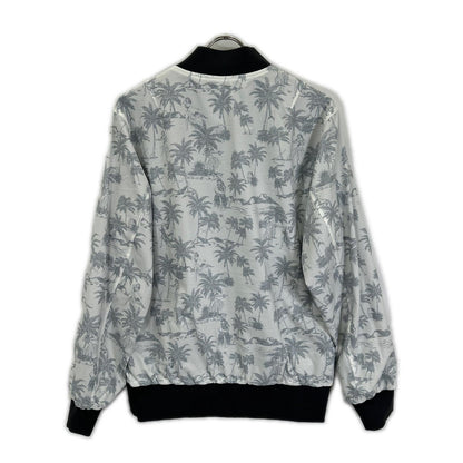 Travis Mathew 7AJ061 Black×Palm Tree Reversible Bomber Jacket Jacket