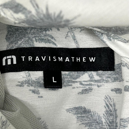 Travis Mathew 7AJ061 Black×Palm Tree Reversible Bomber Jacket Jacket