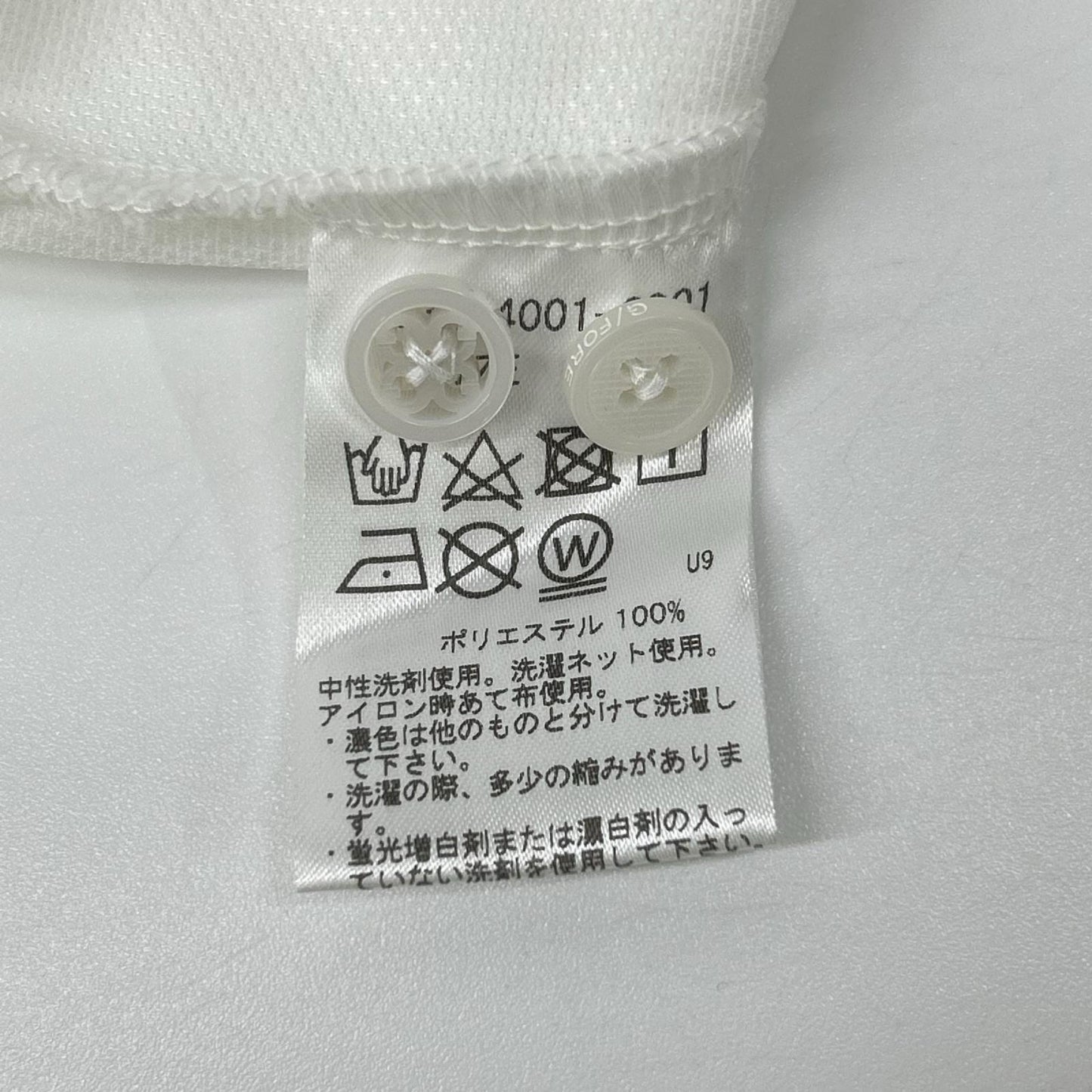 G/FORE ジーフォア 073214001-0001 ホワイト ロゴ刺繍 カノコポロシャツ トップス