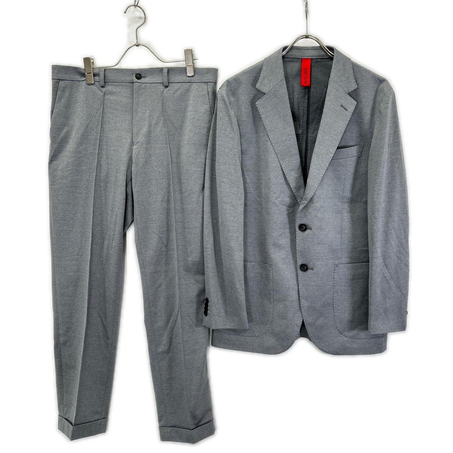 MOVB モーヴ Anti-Wrinkle Jersey アンチリンクルジャージー グレー セットアップ スーツ セットアップ