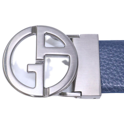 GIORGIOARMANI ジョルジオアルマーニ 【美品】ロゴバックル レザー ベルト