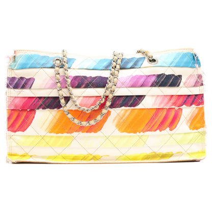 CHANEL シャネル 19番 ペイントシリーズ コロラマ マルチカラー キャンバスチェーン ミニトートバッグ ショルダーバッグ