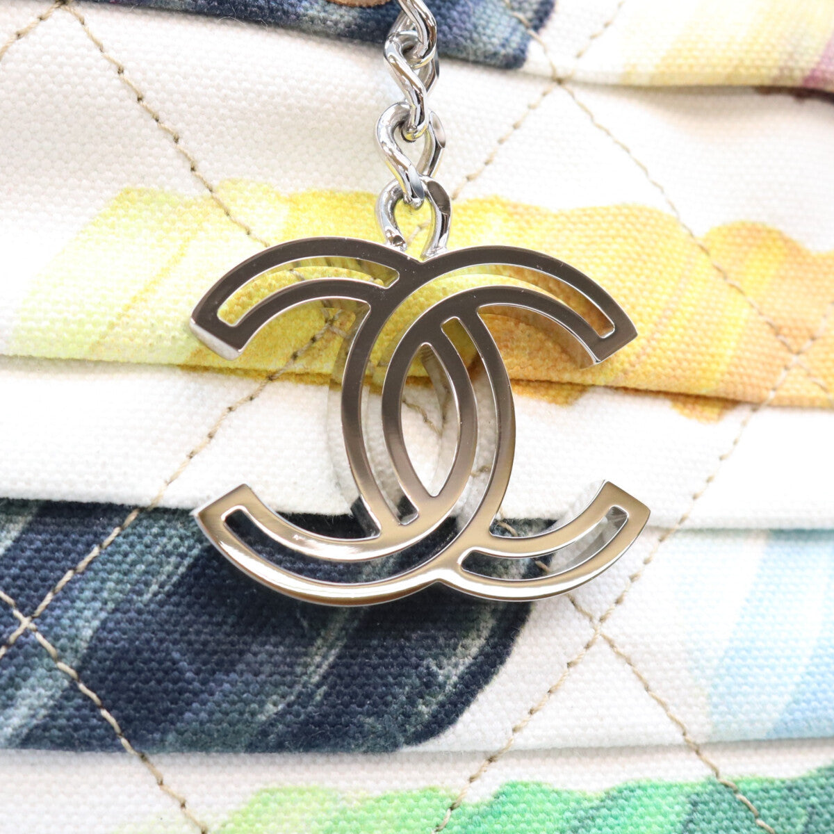 CHANEL シャネル 19番 ペイントシリーズ コロラマ マルチカラー キャンバスチェーン ミニトートバッグ ショルダーバッグ