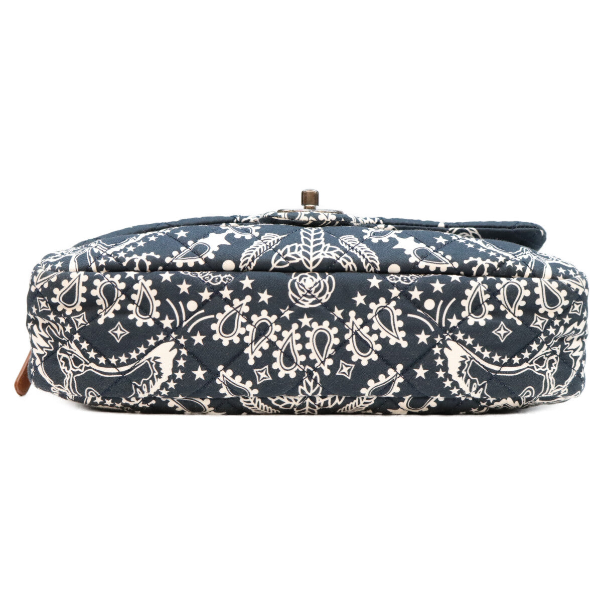 CHANEL シャネル 19番 A92459 Dネイビー コットン パリダラス スター Sフラップ マトラッセ チェーンショルダーバッグ ショルダーバッグ
