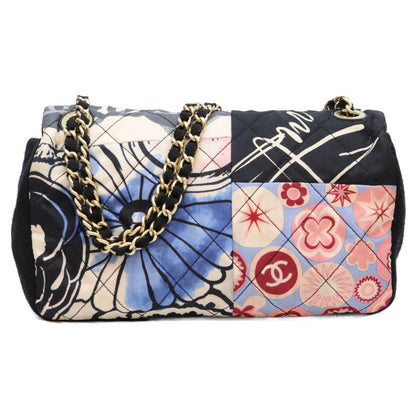 CHANEL シャネル 19番 マルチカラー パッチワーク コットン ミニマトラッセ20 ショルダーバッグ ショルダーバッグ