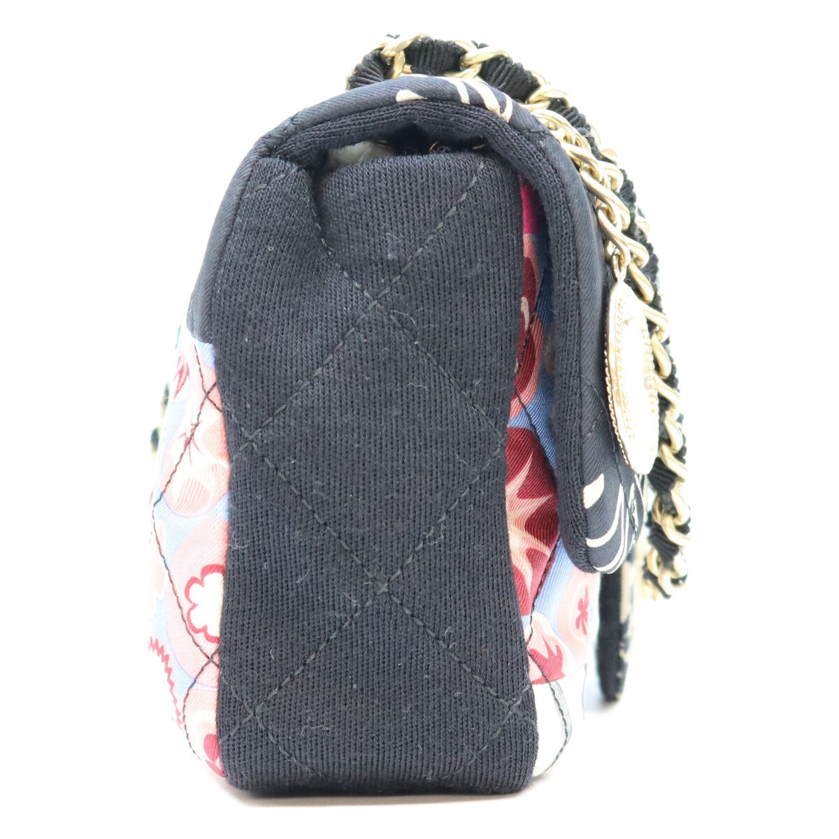 CHANEL シャネル 19番 マルチカラー パッチワーク コットン ミニマトラッセ20 ショルダーバッグ ショルダーバッグ