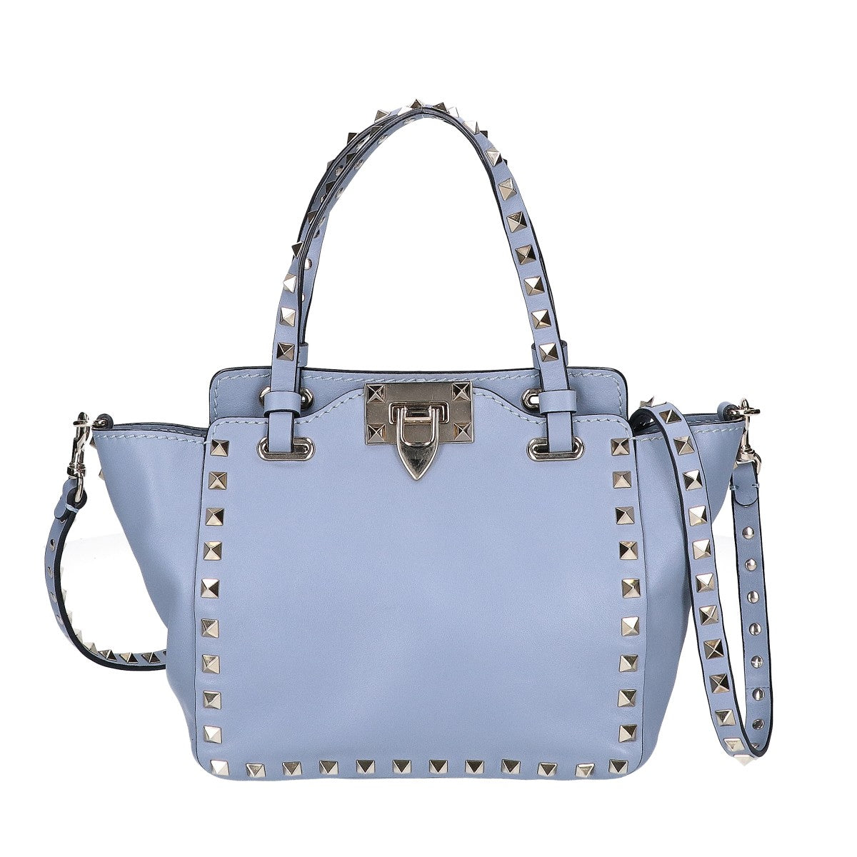 Valentino Garavani ヴァレンティノガラヴァーニ 美品 ロックスタッズ 2WAY ミニトートバッグ ハンドバッグ