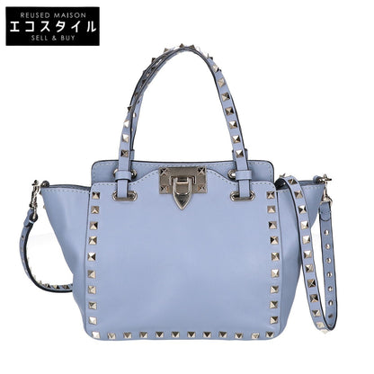 Valentino Garavani ヴァレンティノガラヴァーニ 美品 ロックスタッズ 2WAY ミニトートバッグ ハンドバッグ