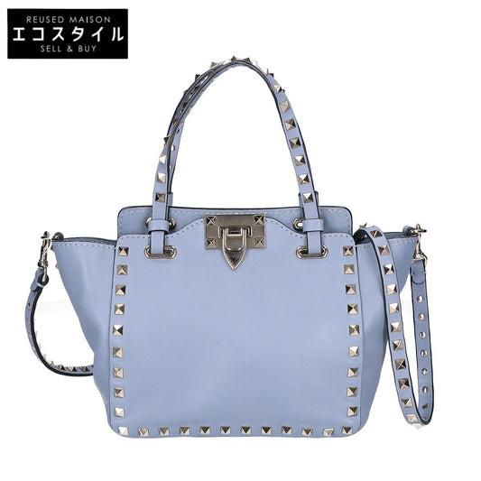 Valentino Garavani ヴァレンティノガラヴァーニ 美品 ロックスタッズ 2WAY ミニトートバッグ ハンドバッグ