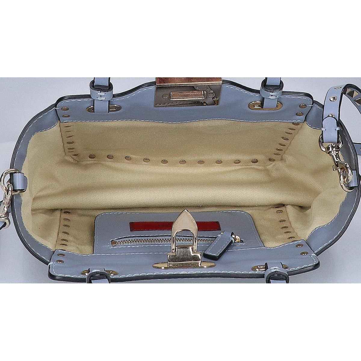 Valentino Garavani ヴァレンティノガラヴァーニ 美品 ロックスタッズ 2WAY ミニトートバッグ ハンドバッグ