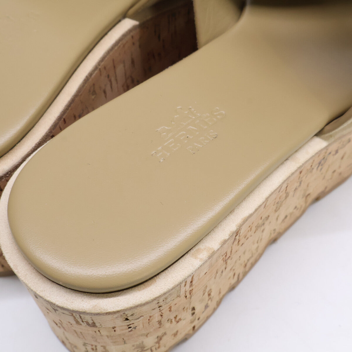 HERMES エルメス 【美品】232150Z エズ スエード コルクウェッジソール サンダル シューズ