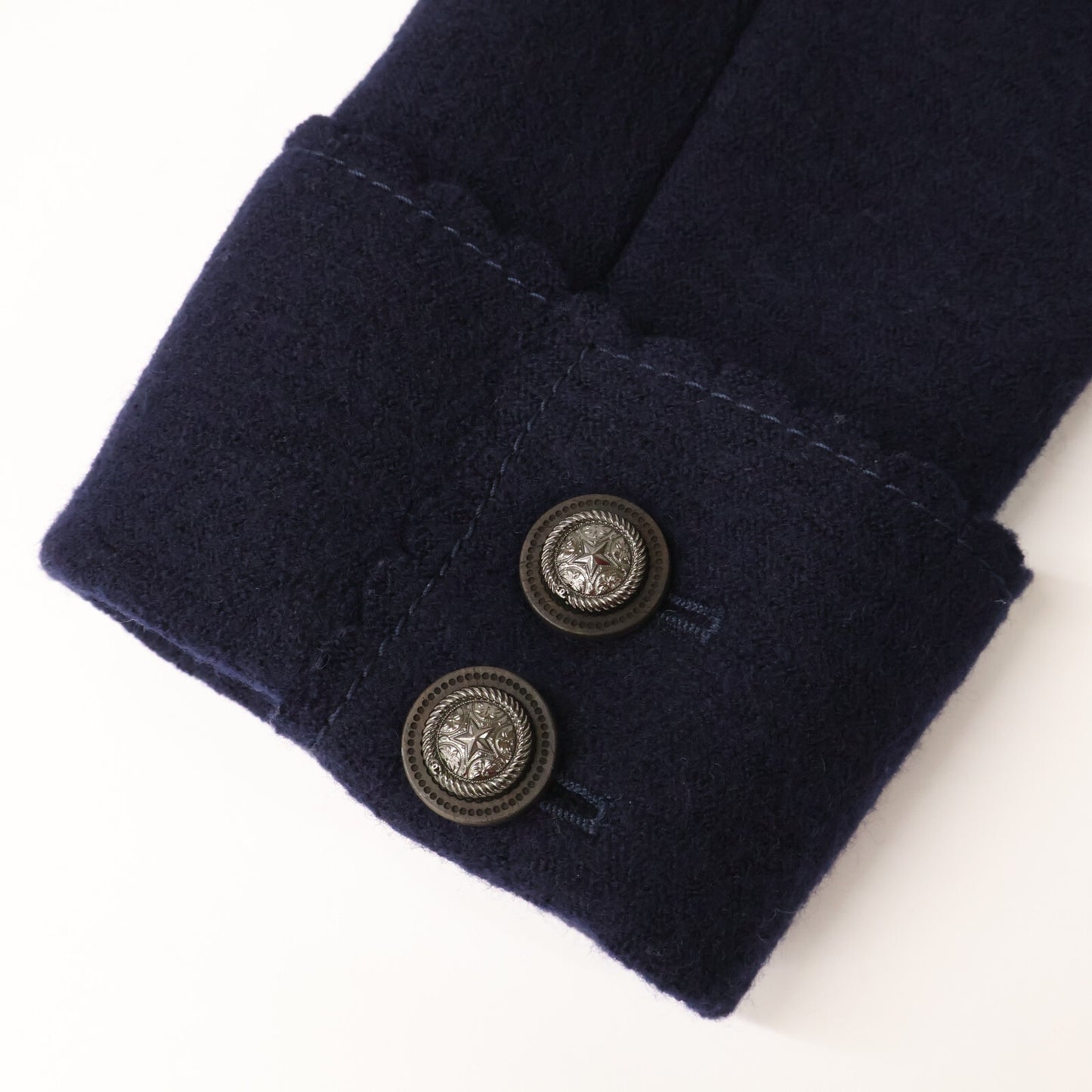 CHANEL シャネル 【美品/国内正規】P49405V32805 スターボタン ツイード ロングジャケット ジャケット