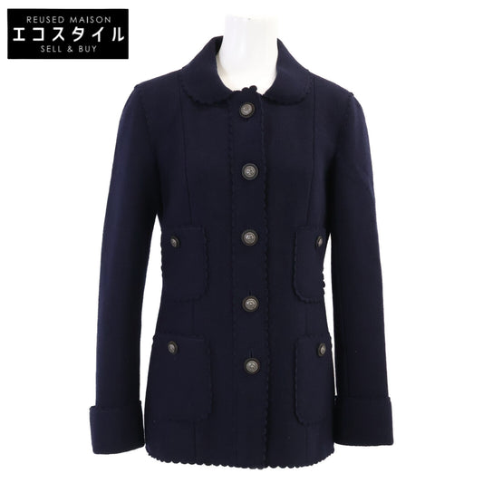 CHANEL シャネル 【美品/国内正規】P49405V32805 スターボタン ツイード ロングジャケット ジャケット
