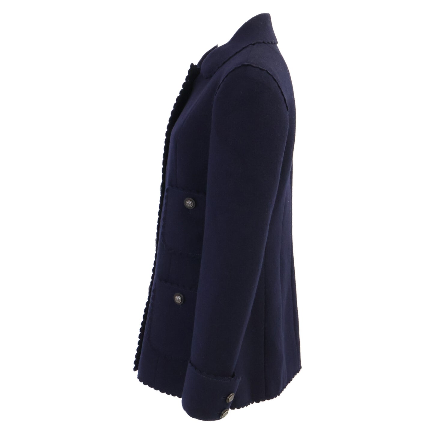 CHANEL シャネル 【美品/国内正規】P49405V32805 スターボタン ツイード ロングジャケット ジャケット