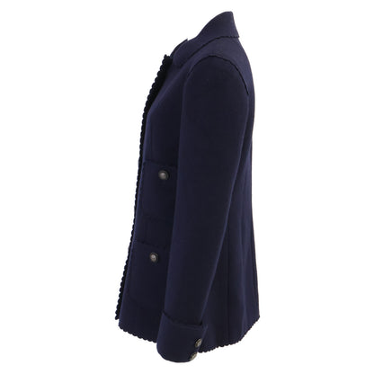 CHANEL シャネル 【美品/国内正規】P49405V32805 スターボタン ツイード ロングジャケット ジャケット