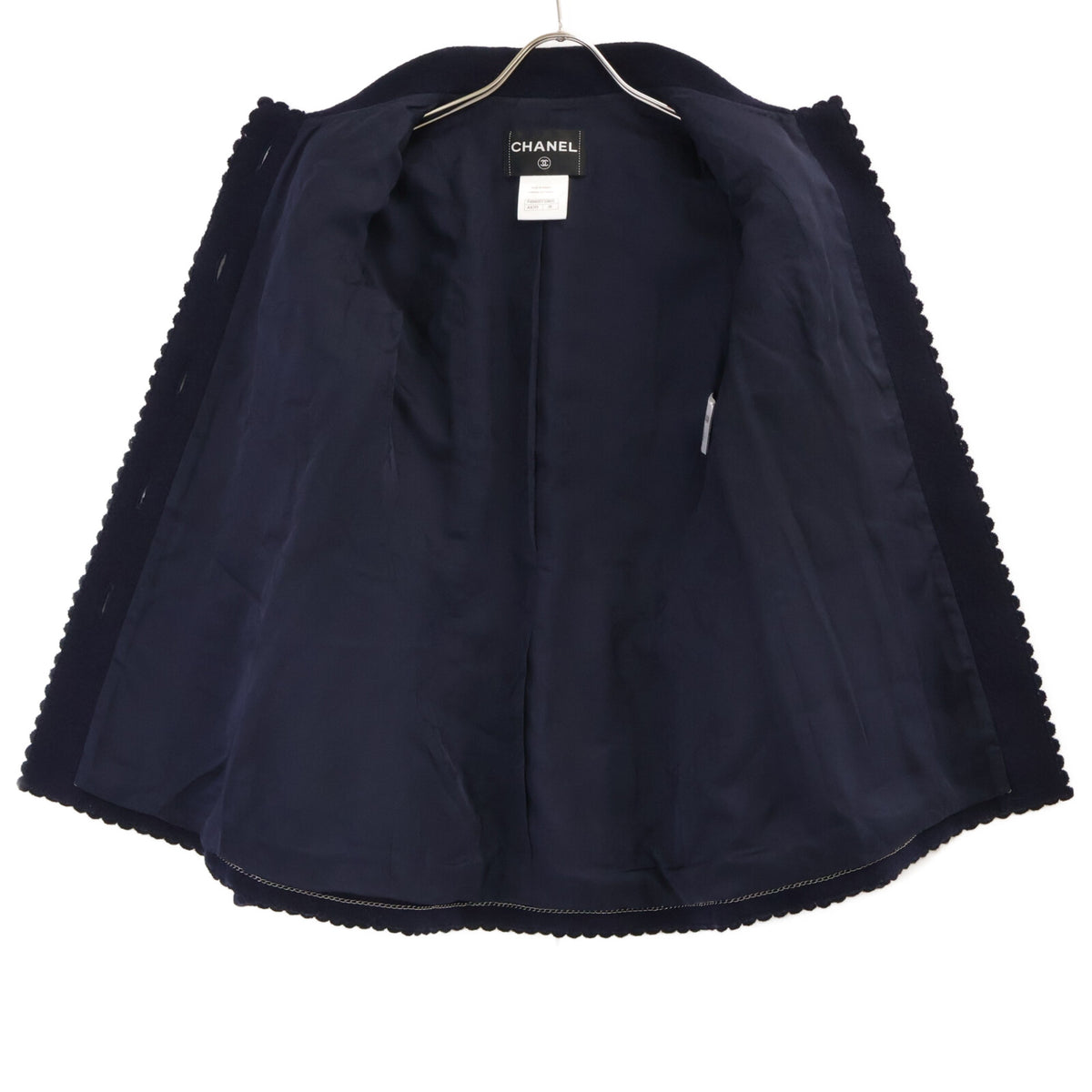 CHANEL シャネル 【美品/国内正規】P49405V32805 スターボタン ツイード ロングジャケット ジャケット