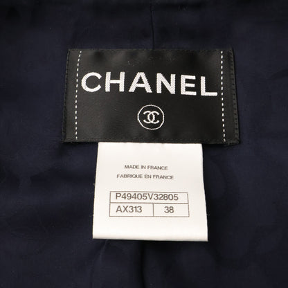 CHANEL シャネル 【美品/国内正規】P49405V32805 スターボタン ツイード ロングジャケット ジャケット