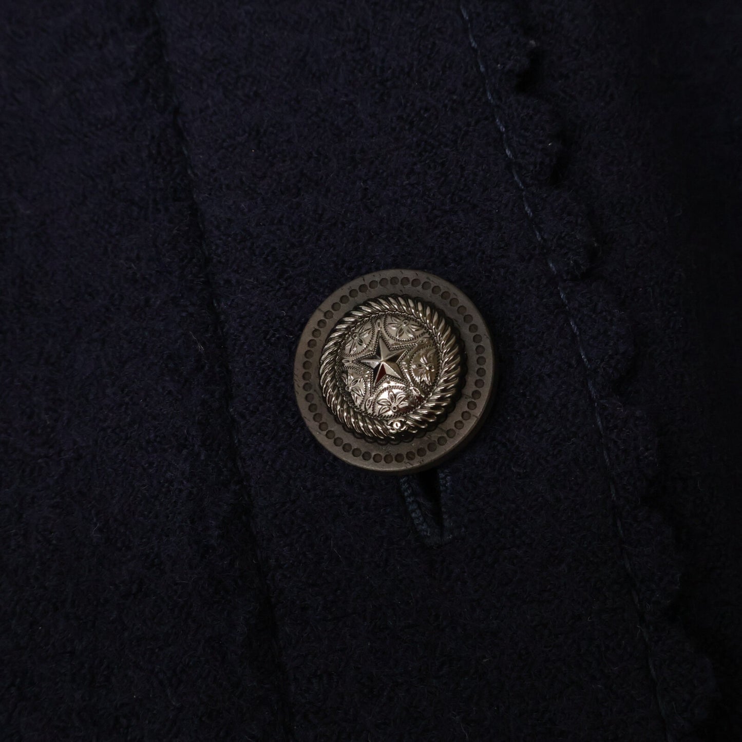 CHANEL シャネル 【美品/国内正規】P49405V32805 スターボタン ツイード ロングジャケット ジャケット