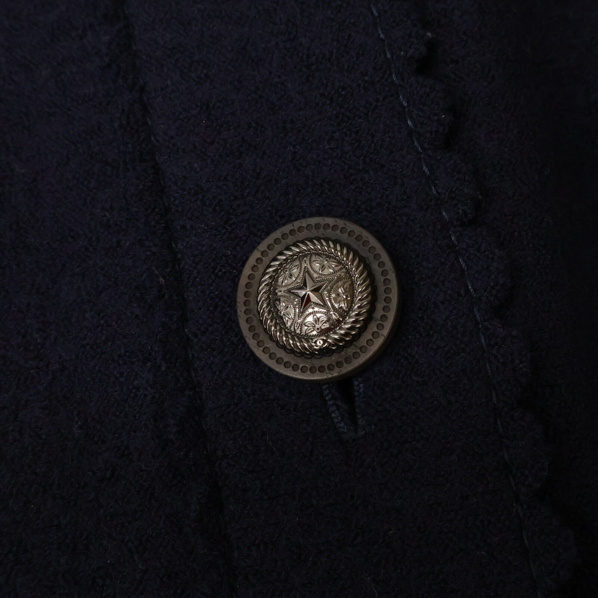 CHANEL シャネル 【美品/国内正規】P49405V32805 スターボタン ツイード ロングジャケット ジャケット