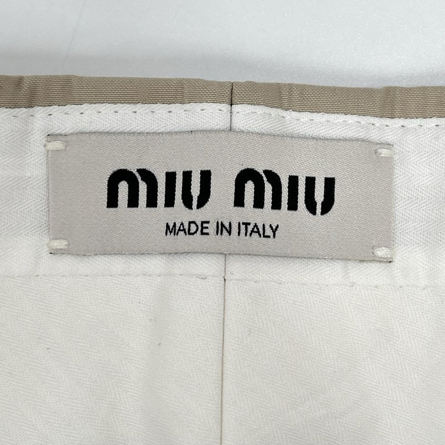 MIUMIU ミュウミュウ 25年製 MP1895 Sand Panama Pant ボトムス