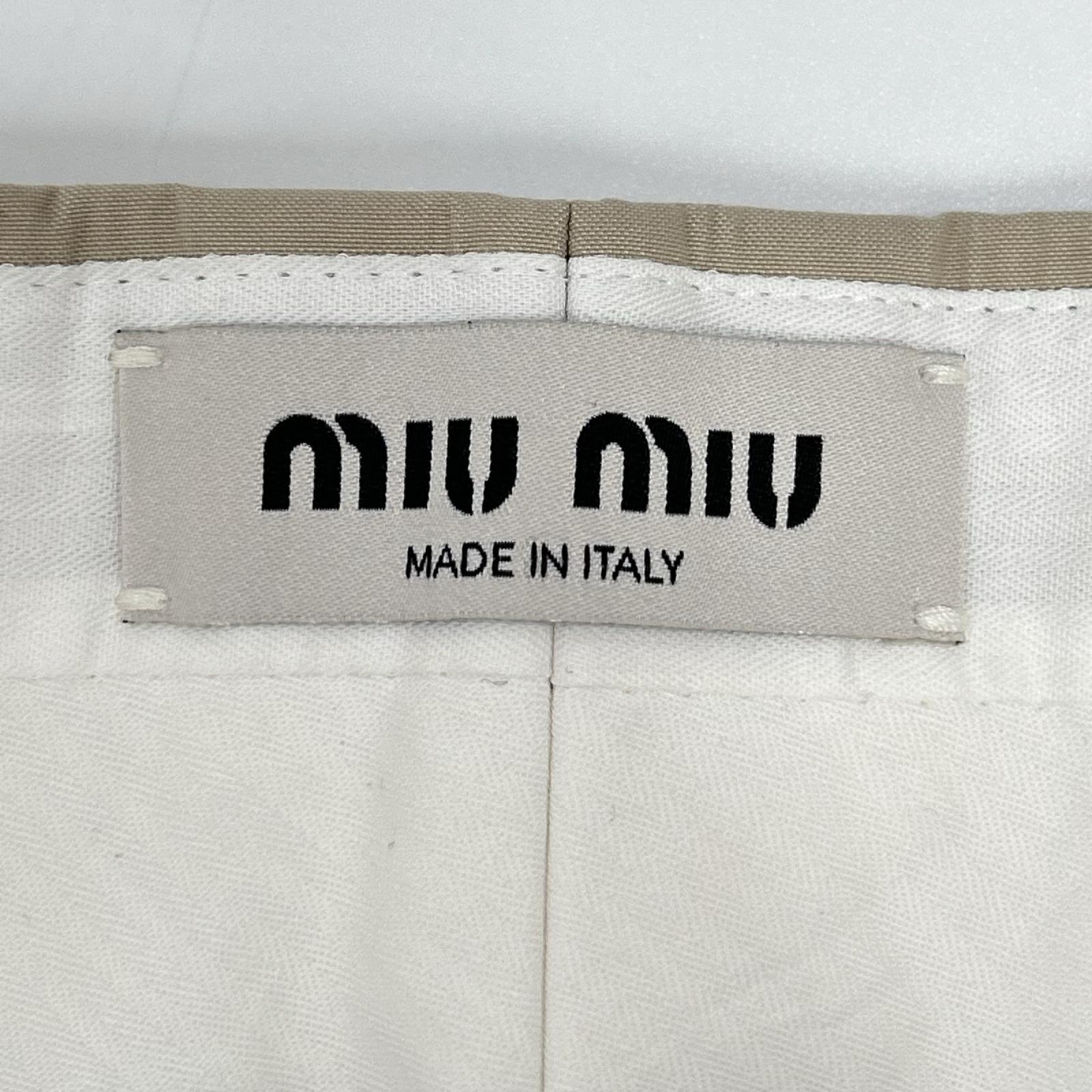 MIUMIU ミュウミュウ 25年製 MP1895 Sand Panama Pant ボトムス