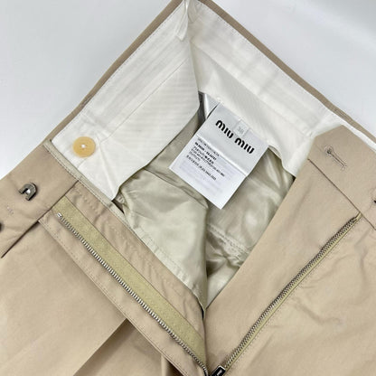 MIUMIU ミュウミュウ 25年製 MP1895 Sand Panama Pant ボトムス
