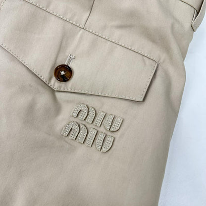 MIUMIU ミュウミュウ 25年製 MP1895 Sand Panama Pant ボトムス