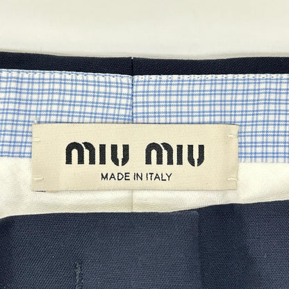 MIUMIU ミュウミュウ 25年製 MP1914 Stretch Wool Wide-Leg Pant ボトムス