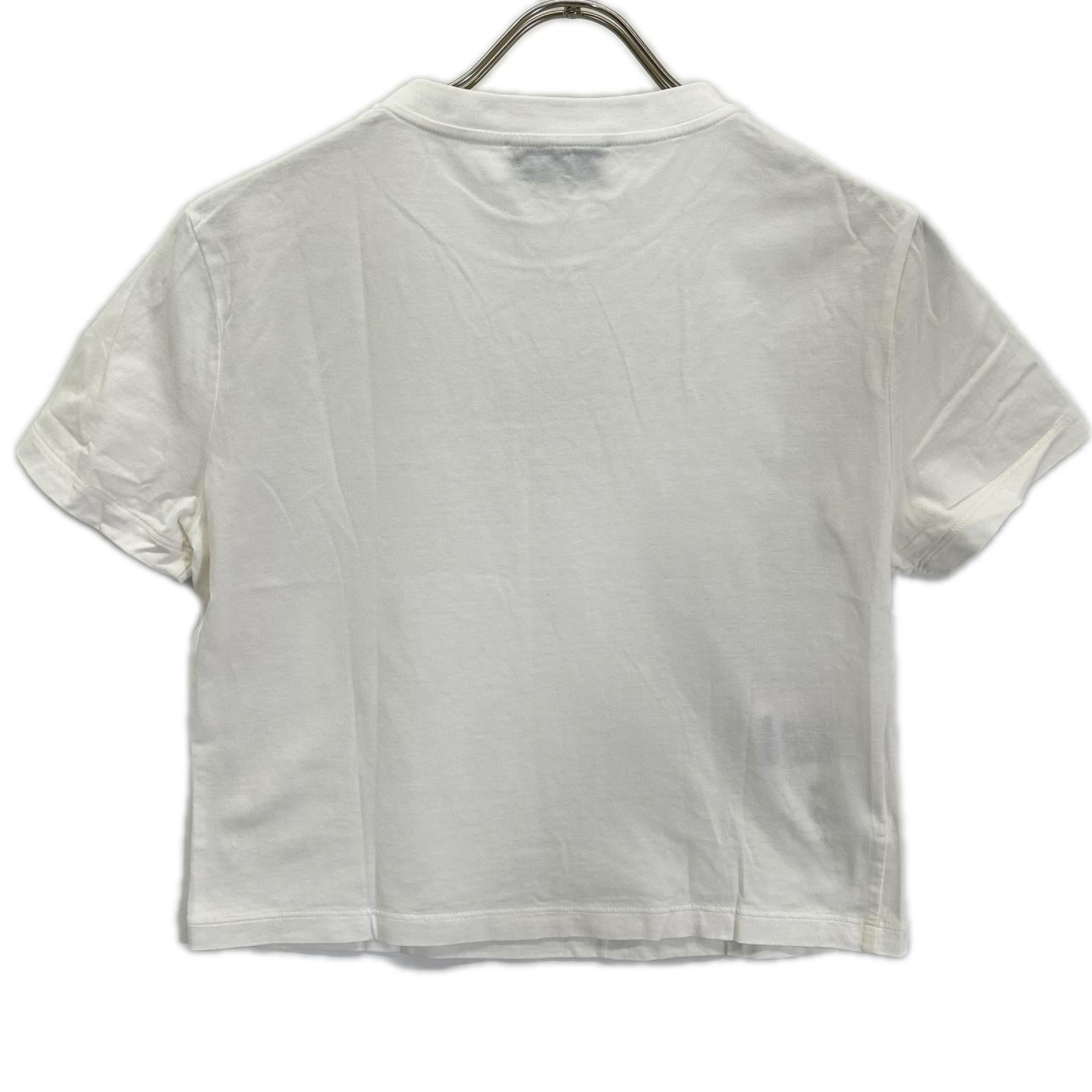 MIUMIU ミュウミュウ 24年製 MJN483 白 ロゴ クロップド Tシャツ トップス