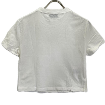 MIUMIU ミュウミュウ 24年製 MJN483 白 ロゴ クロップド Tシャツ トップス