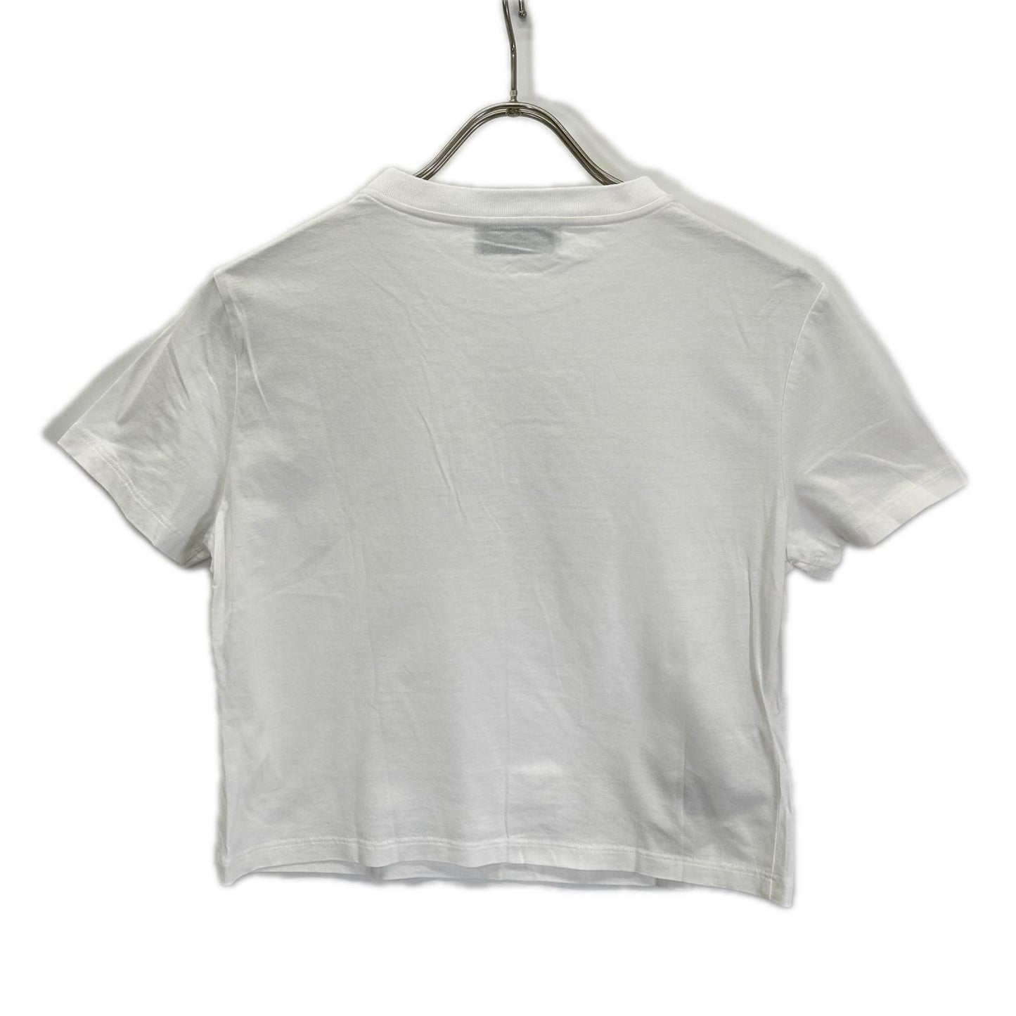 MIUMIU ミュウミュウ 25年製 MJN483 白 ロゴ クロップド Tシャツ トップス