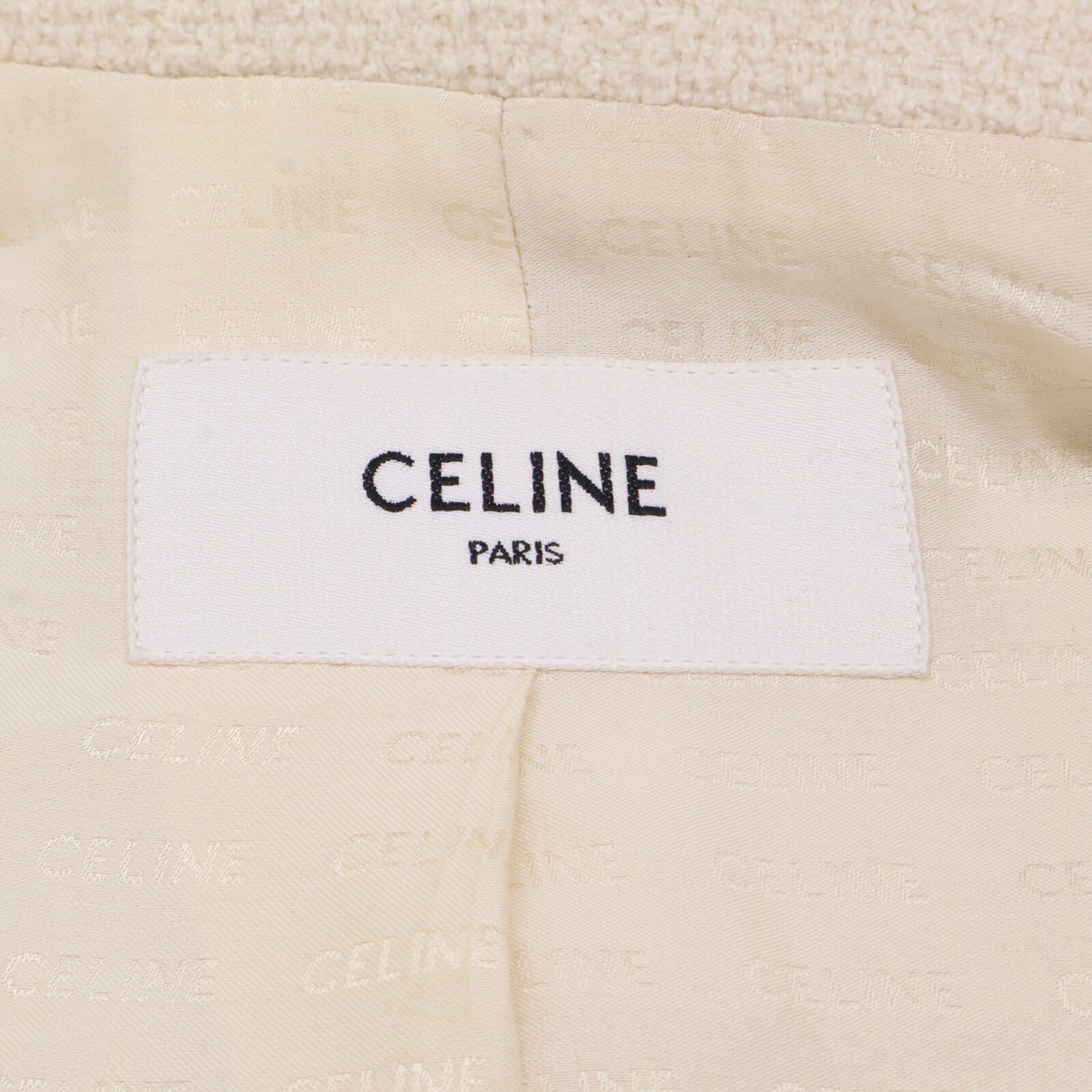 CELINE セリーヌ 【美品/国内正規】2V87V280Z トリオンフボタン カシミヤ混 ツイードジャケット ジャケット