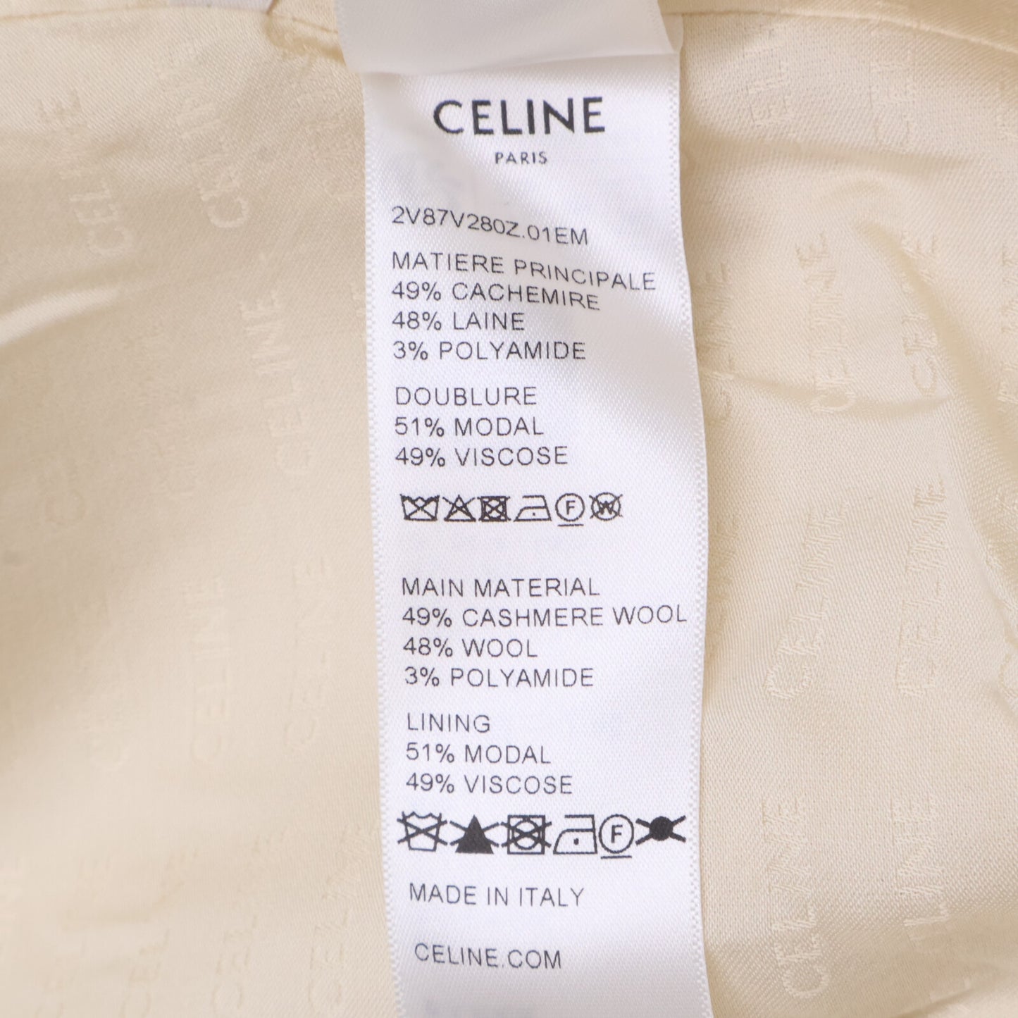 CELINE セリーヌ 【美品/国内正規】2V87V280Z トリオンフボタン カシミヤ混 ツイードジャケット ジャケット