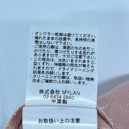 MYLAN マイラン MY24SS-OP025 ピンク リネン オールインワン オーバーオール オールインワン