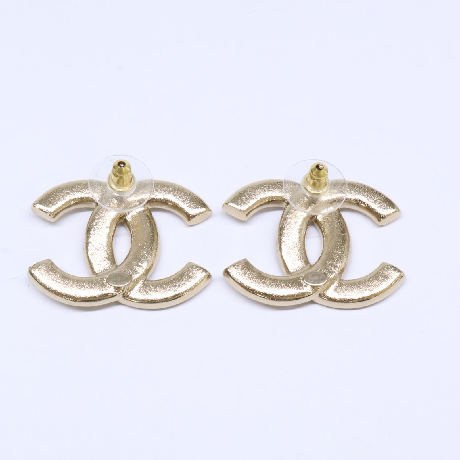 CHANEL シャネル 【美品】B25P ラインストーン ココマーク ピアス