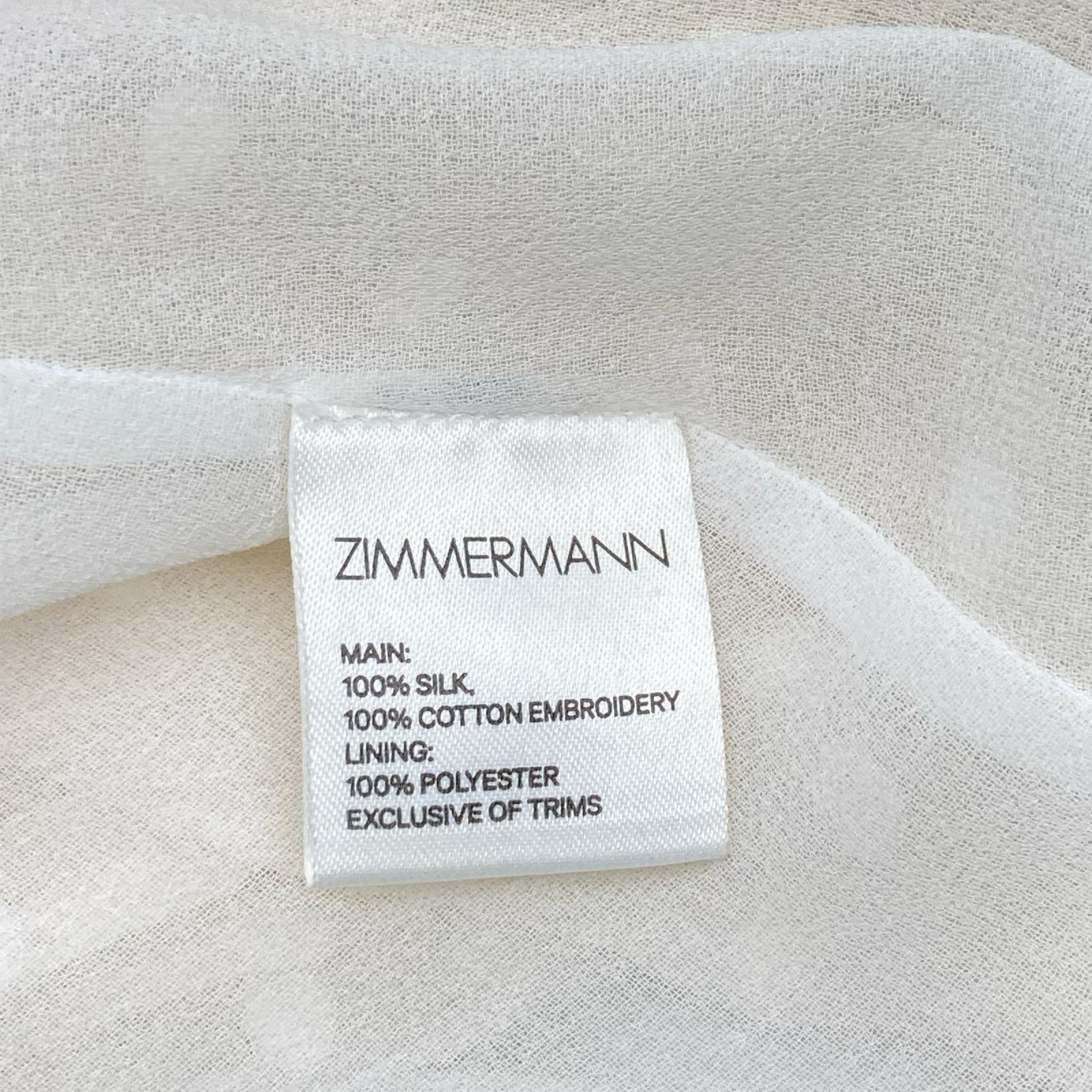 Zimmermann ジマーマン ドット エンブロイダリー オフショルダー ブラウス トップス