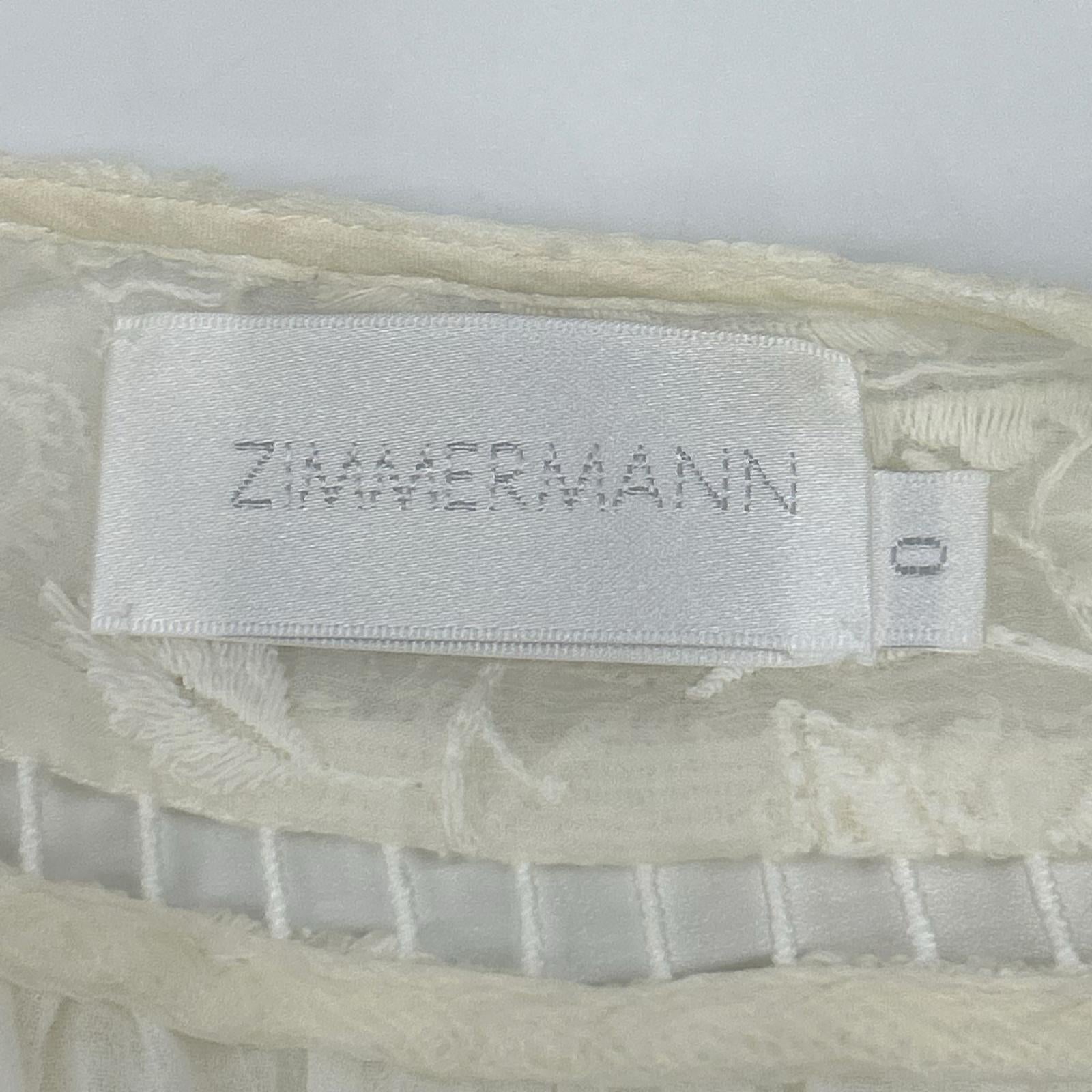 Zimmermann ジマーマン 紐ベルト エンブロイダリー ブラウス オーバーオール オールインワン