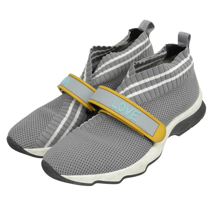 FENDI フェンディ ベルクロ ソックス スニーカー シューズ レディース グレー 37 シューズ