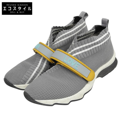FENDI フェンディ ベルクロ ソックス スニーカー シューズ レディース グレー 37 シューズ