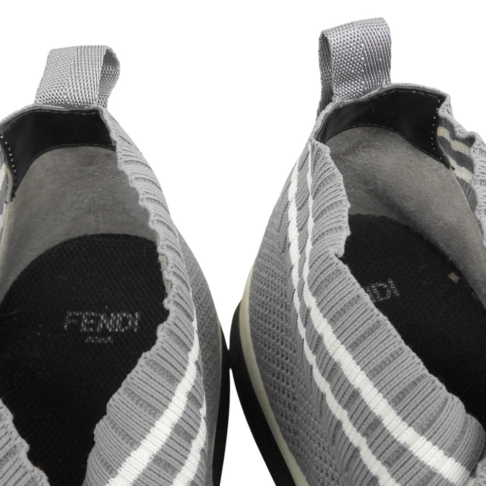 FENDI フェンディ ベルクロ ソックス スニーカー シューズ レディース グレー 37 シューズ