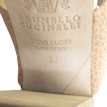 BRUNELLO CUCINELLI ブルネロクチネリ ベルトストラップ サンダル シューズ レディース ベージュ系 37 シューズ