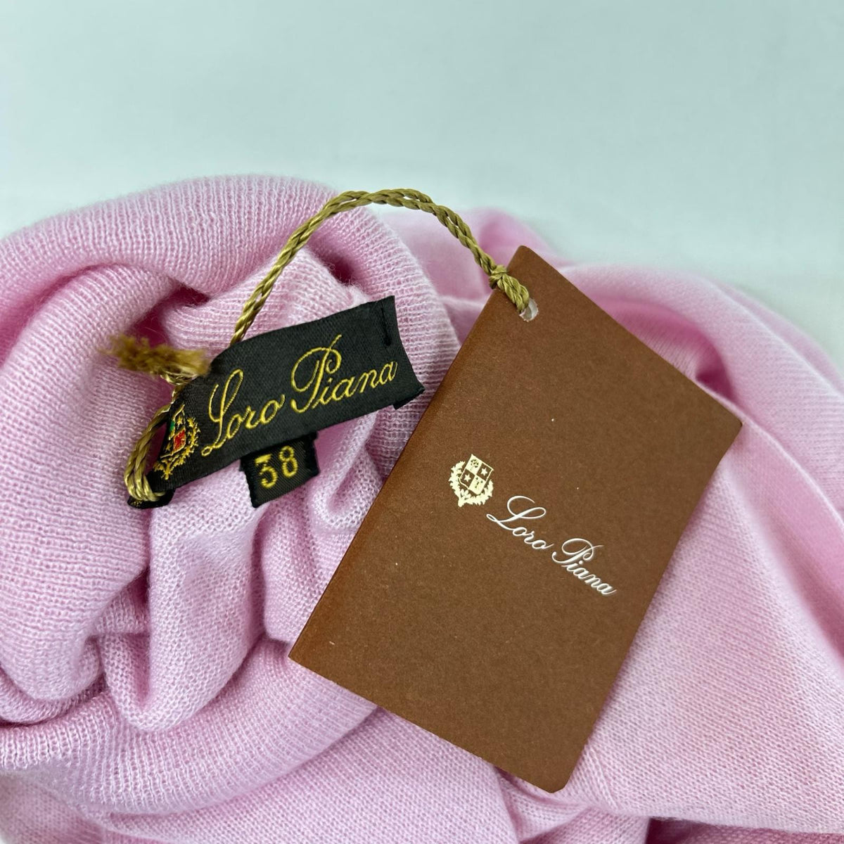 Loro Piana ロロピアーナ ピンク カシミヤ100% タートルネック ニットセーター トップス