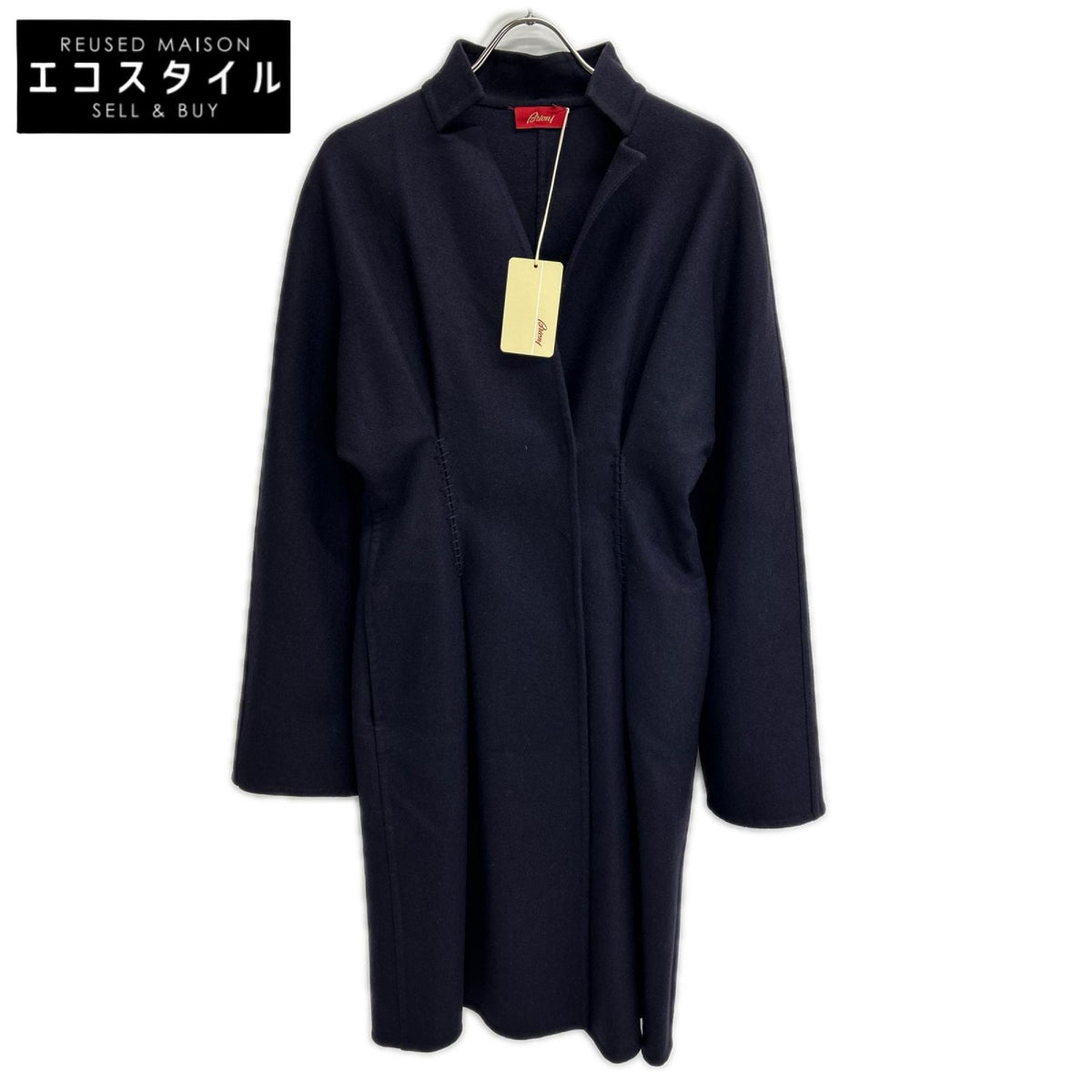 Brioni ブリオーニ 135079 ネイビー カシミヤ ダブルブレスト コート コート