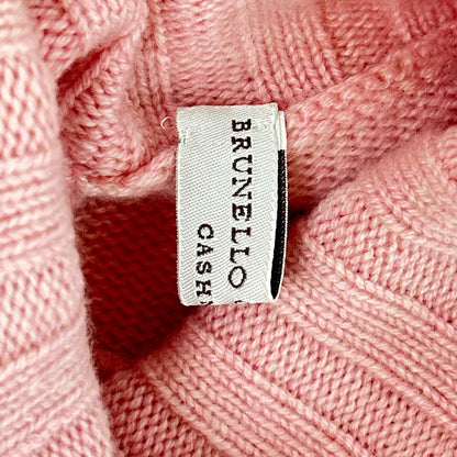 BRUNELLO CUCINELLI ブルネロクチネリ ピンク カシミヤ100% タートルネック ニットセーター トップス