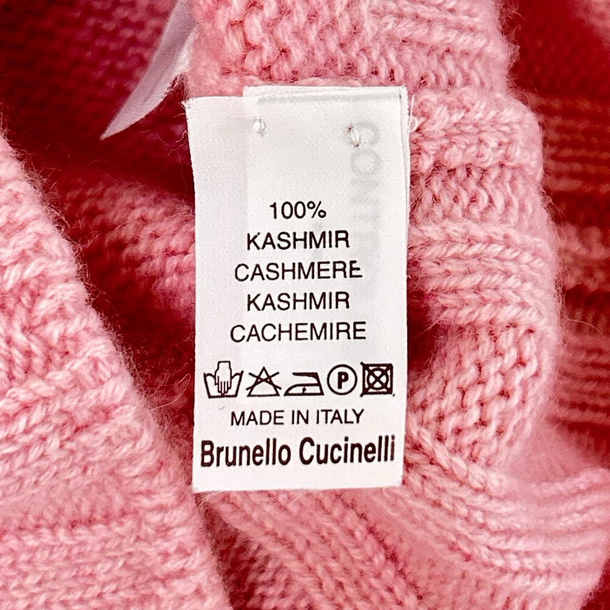 BRUNELLO CUCINELLI ブルネロクチネリ ピンク カシミヤ100% タートルネック ニットセーター トップス