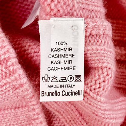 BRUNELLO CUCINELLI ブルネロクチネリ ピンク カシミヤ100% タートルネック ニットセーター トップス