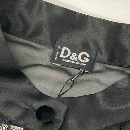 D&G ディーアンドジー ブラック レース刺繍 ワンピース ペチコート付き ワンピース